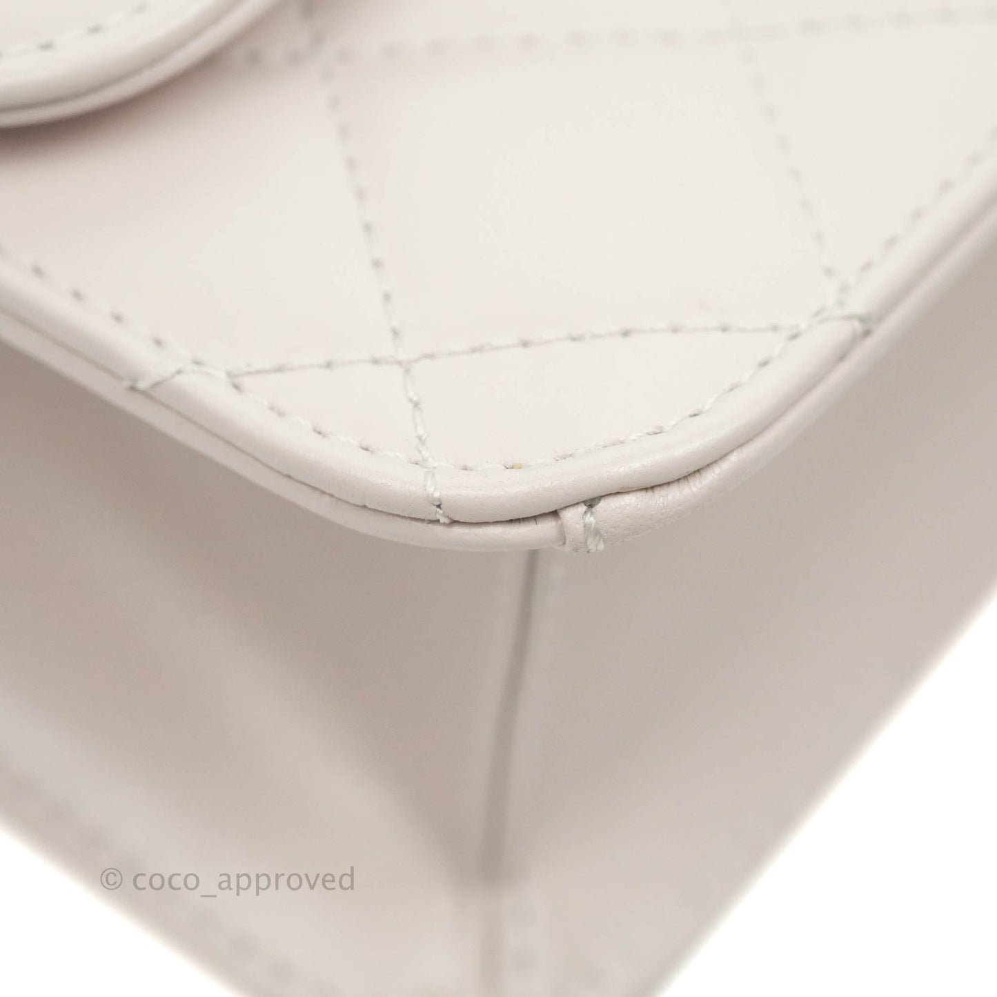 Chanel Mini Flap Light Lilac Glazed Calfskin Aged Gold Hardware