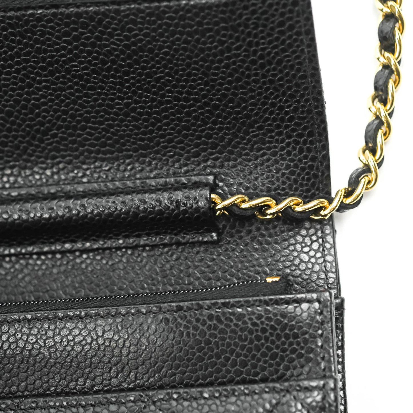 Chanel Quilted Classic WOC Black Caviar Gold Hardware