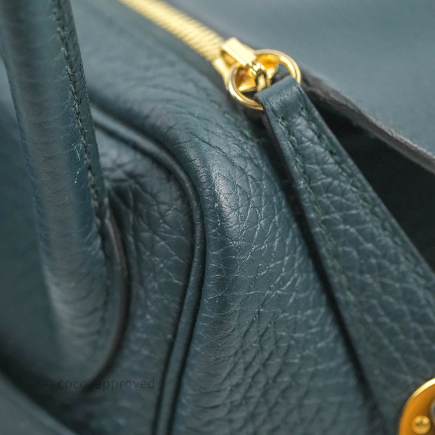 Hermès Mini Lindy 20 Vert Cypres Clemence Gold Hardware