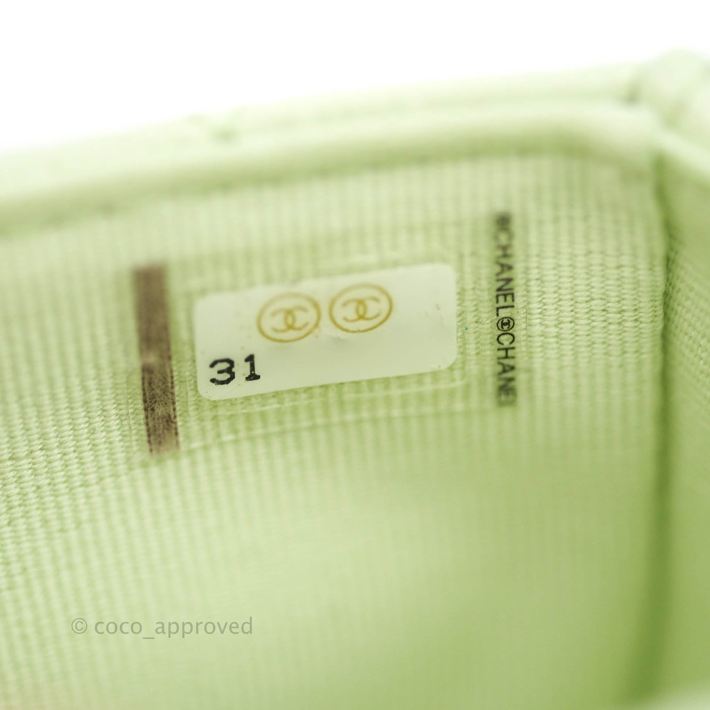 Chanel Classic Clutch With Chain Mint Green Gold Hardware