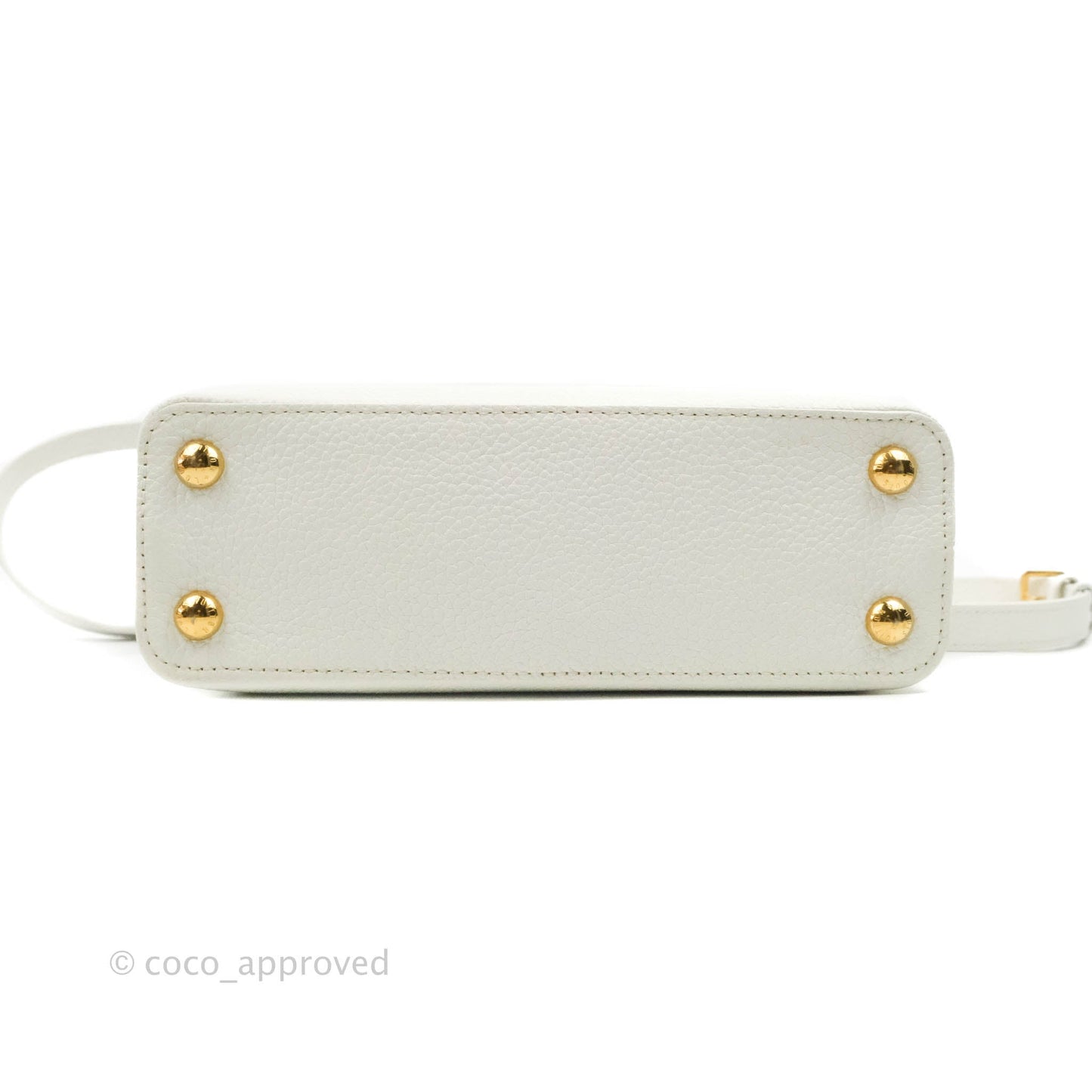 Louis Vuitton Taurillon Capucines BB Snow