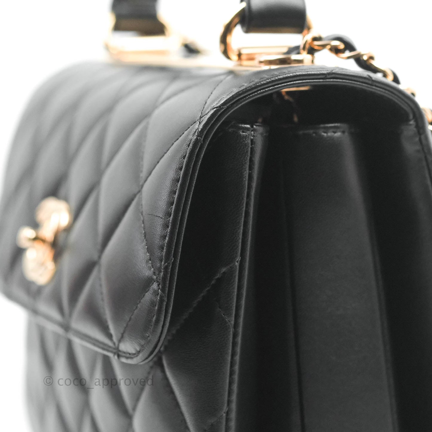 Chanel Trendy CC Small Black Lambskin Rose Gold Hardware