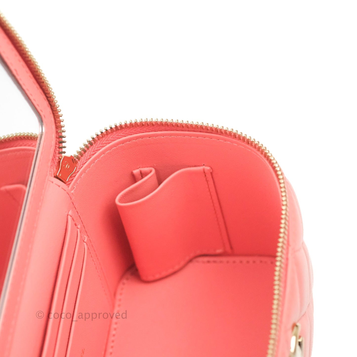 Chanel Vanity Rectangular Top Handle Pink Lambskin Gold Hardware