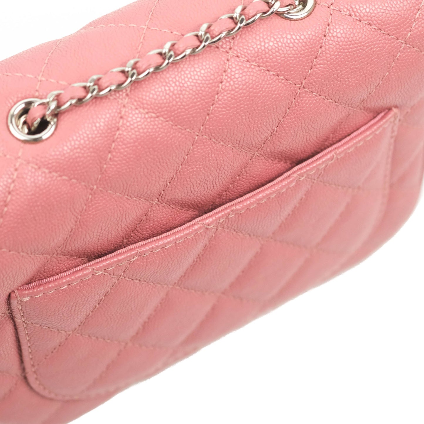 Chanel Caviar Quilted Small Urban Companion Flap Bag Pink Silver Hardware