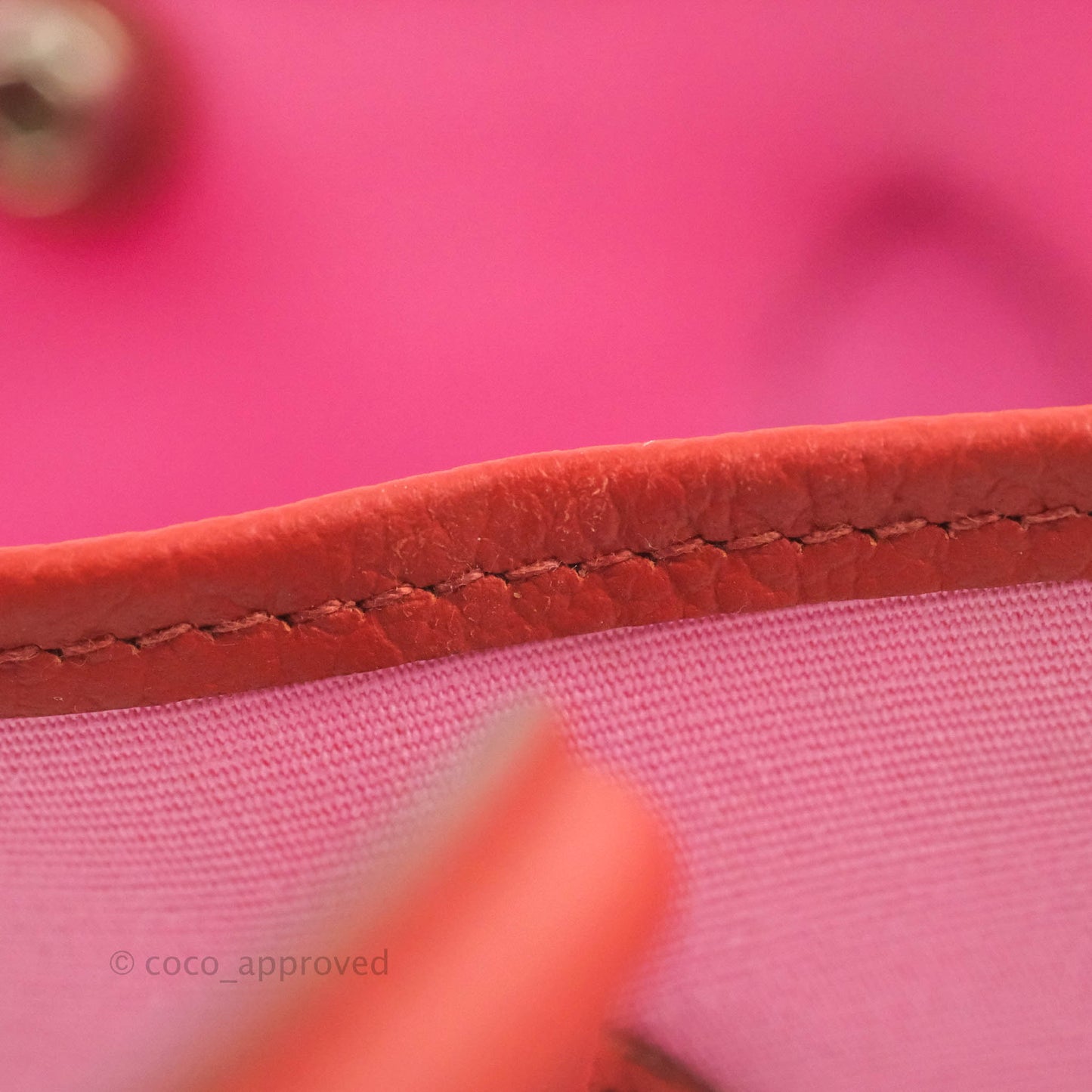 Hermès Garden Party 30 Pink / Red Duchesse Canvas