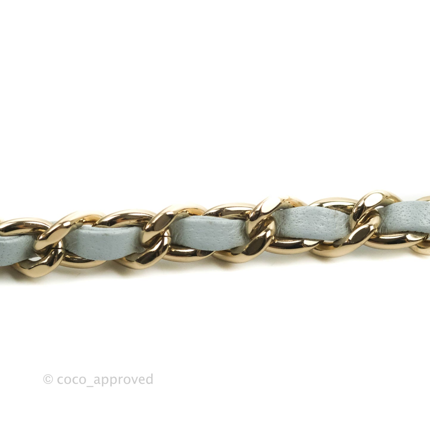 Chanel Top Handle Mini Rectangular Flap Bag Light Blue Lambskin Gold Hardware