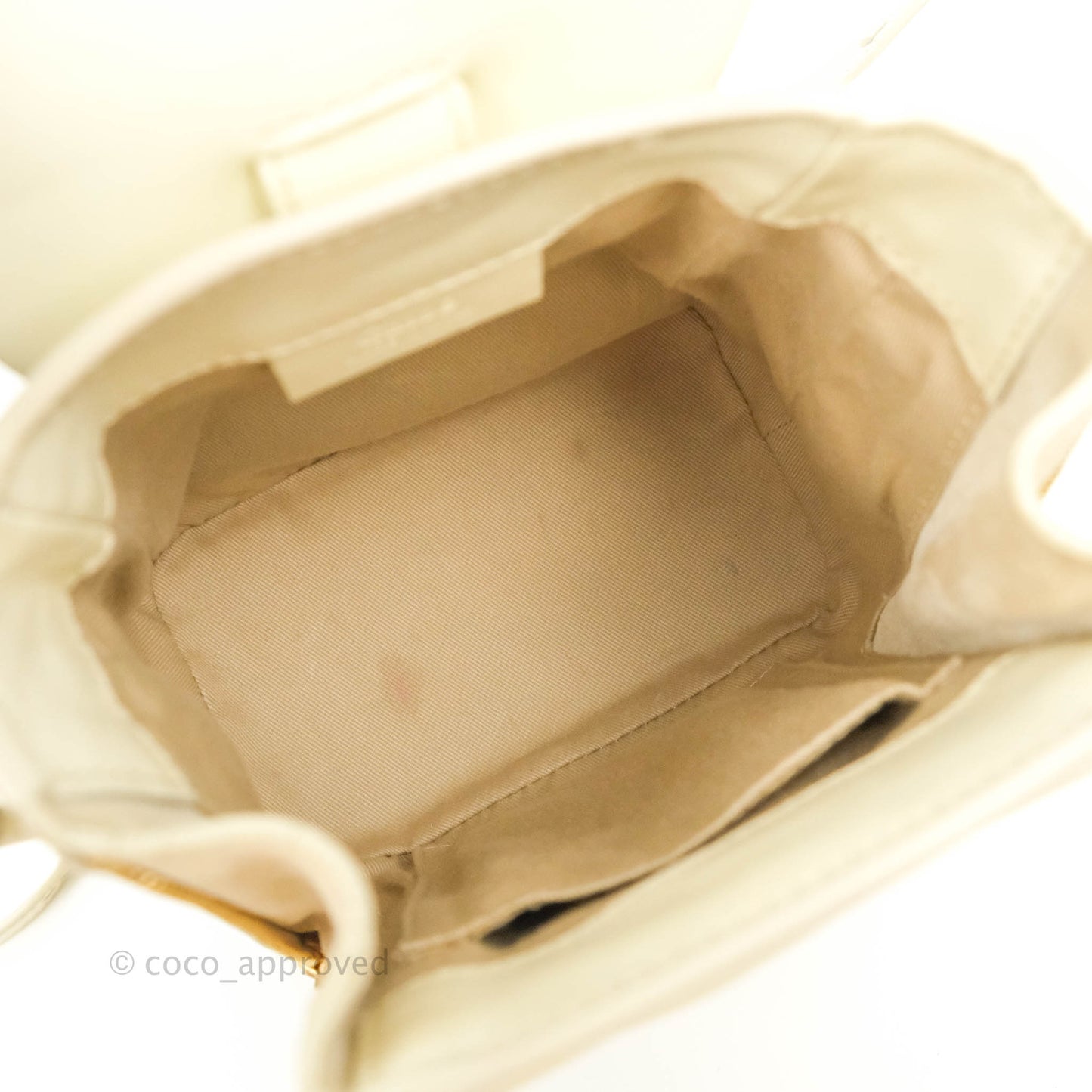 Chloé Mini Faye Backpack Ivory White Calfskin