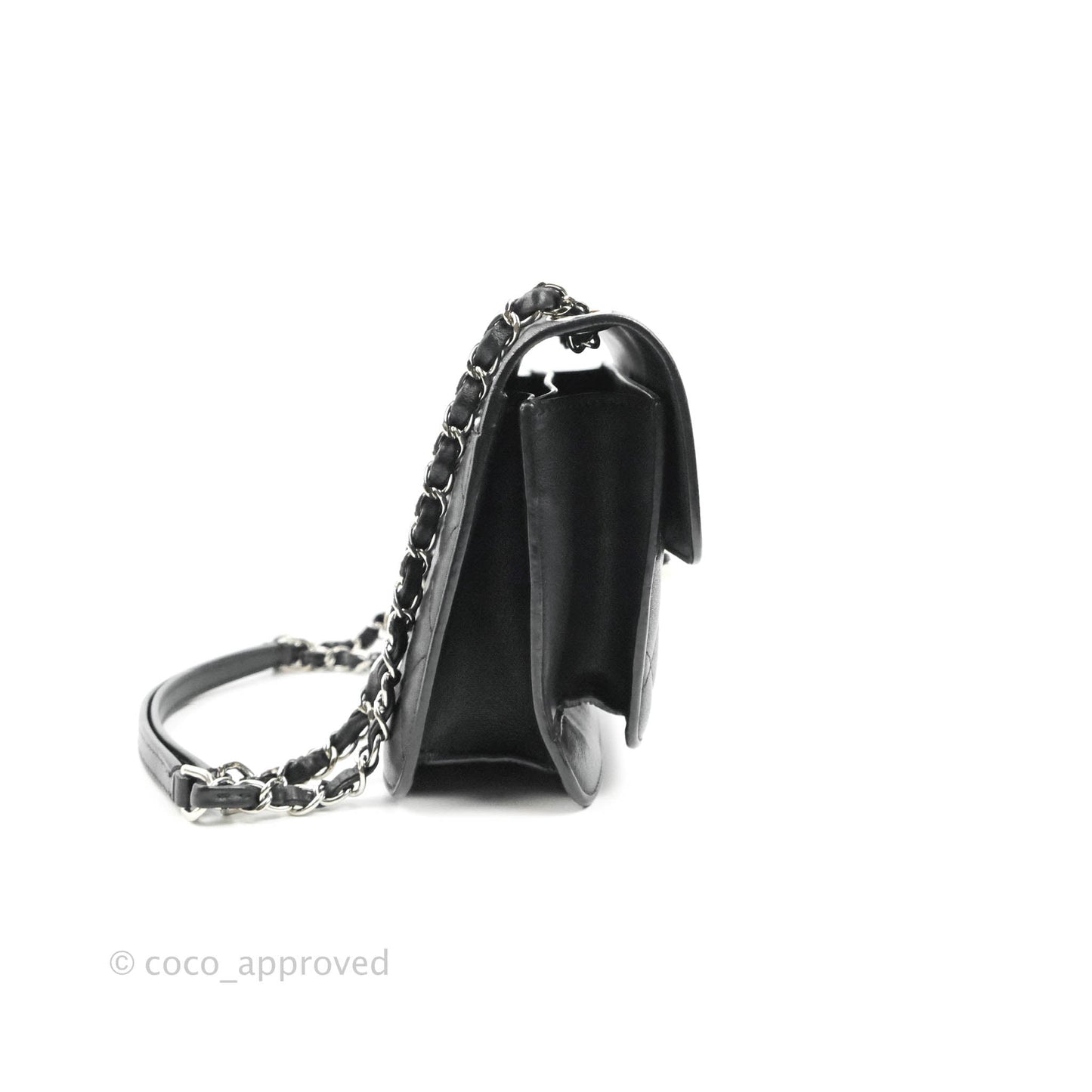 Chanel Quilted Mini Urban Companion Flap Black Calfskin Silver Hardware