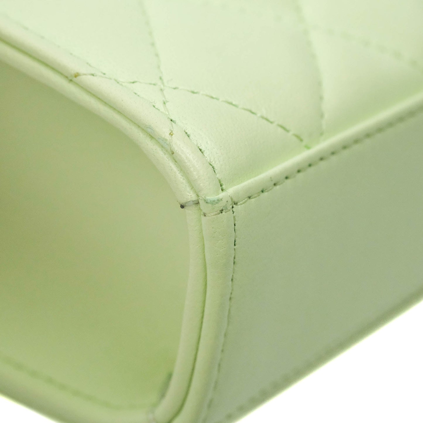 Chanel Mini Quilted Trendy CC Clutch With Chain Light Green Lambskin Gold Hardware