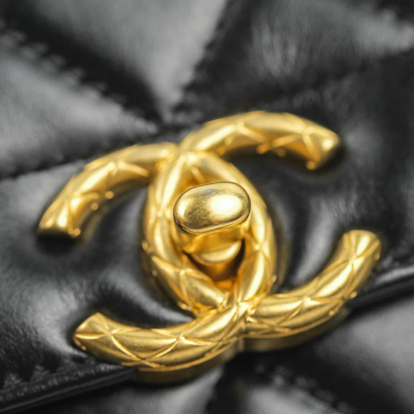 Chanel Mini Flap Bag Black Calfskin Aged Gold Hardware 21B