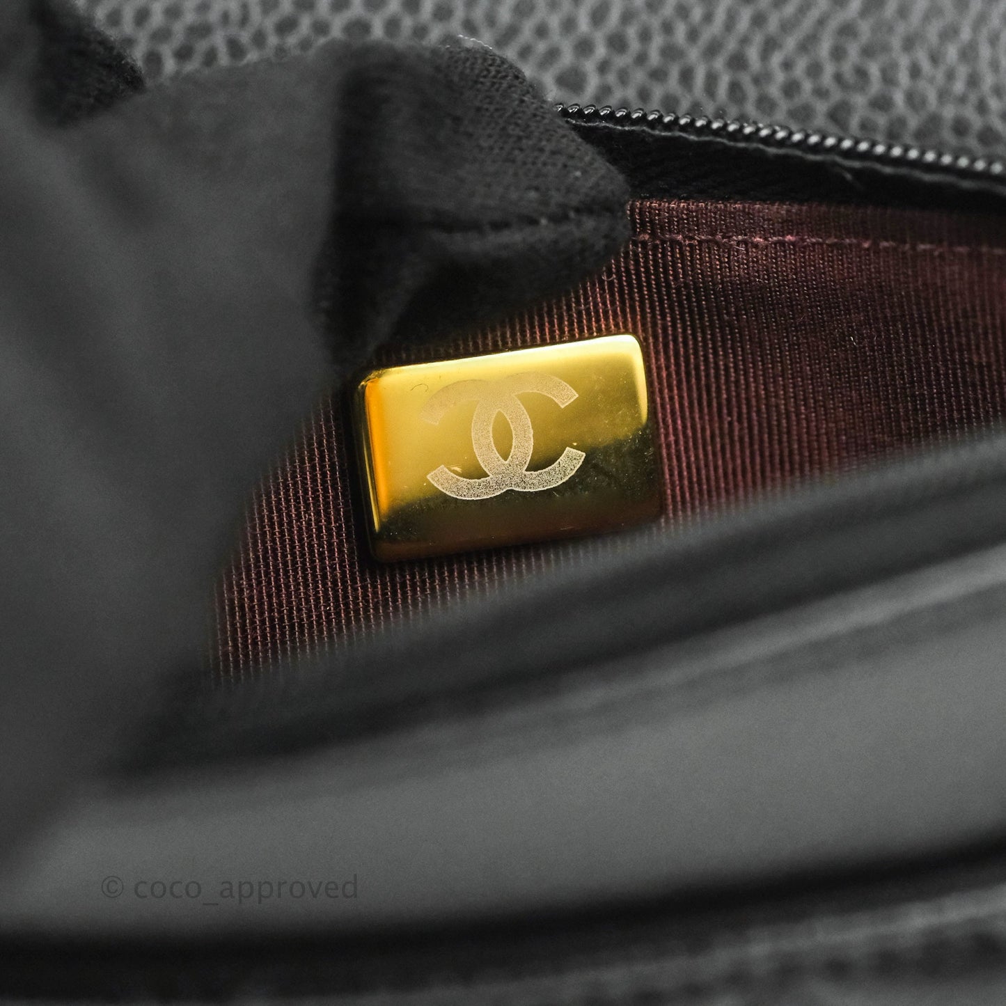 Chanel Quilted WOC Black Caviar Gold Hardware