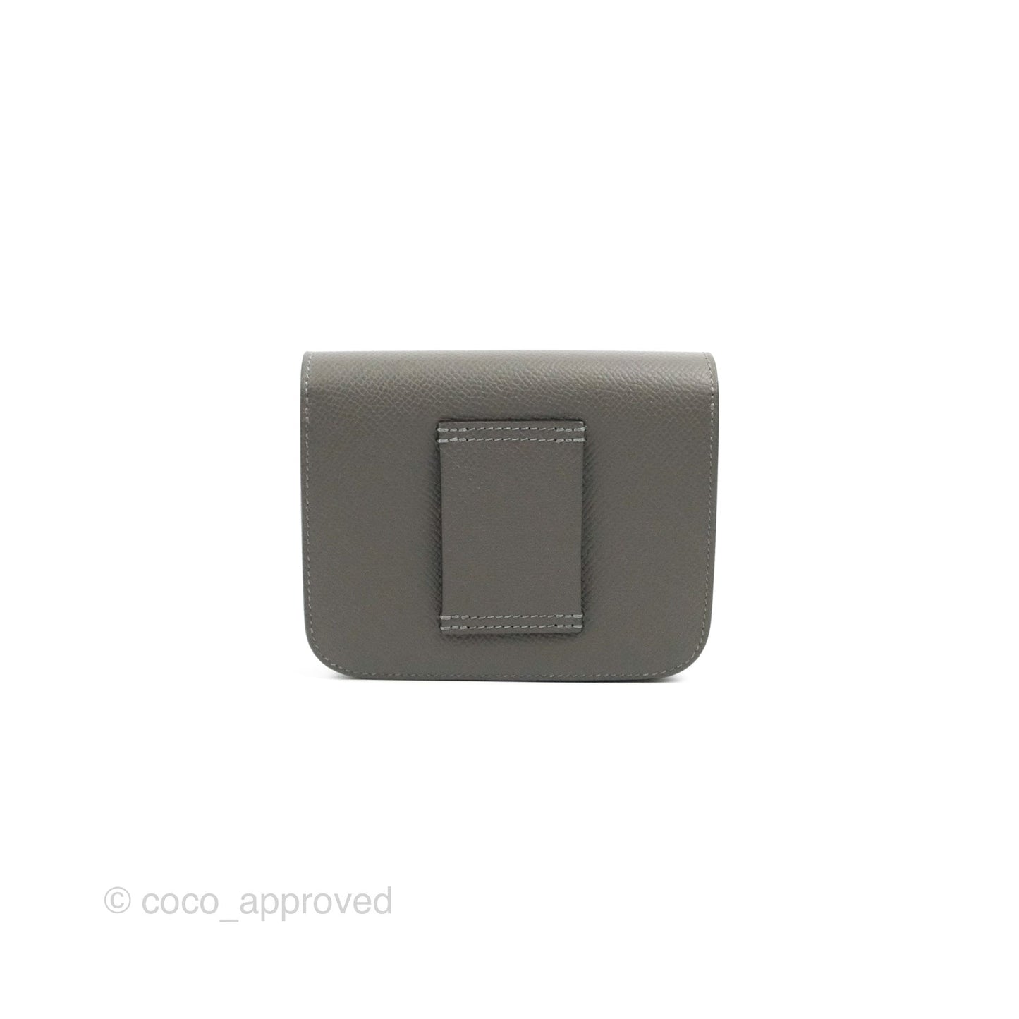Hermès Constance Slim Wallet Gris Meyer Epsom Gold Hardware