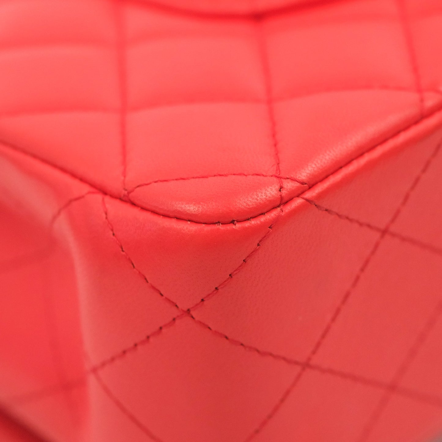 Chanel Classic M/L Medium Double Flap Red Lambskin Gold Hardware