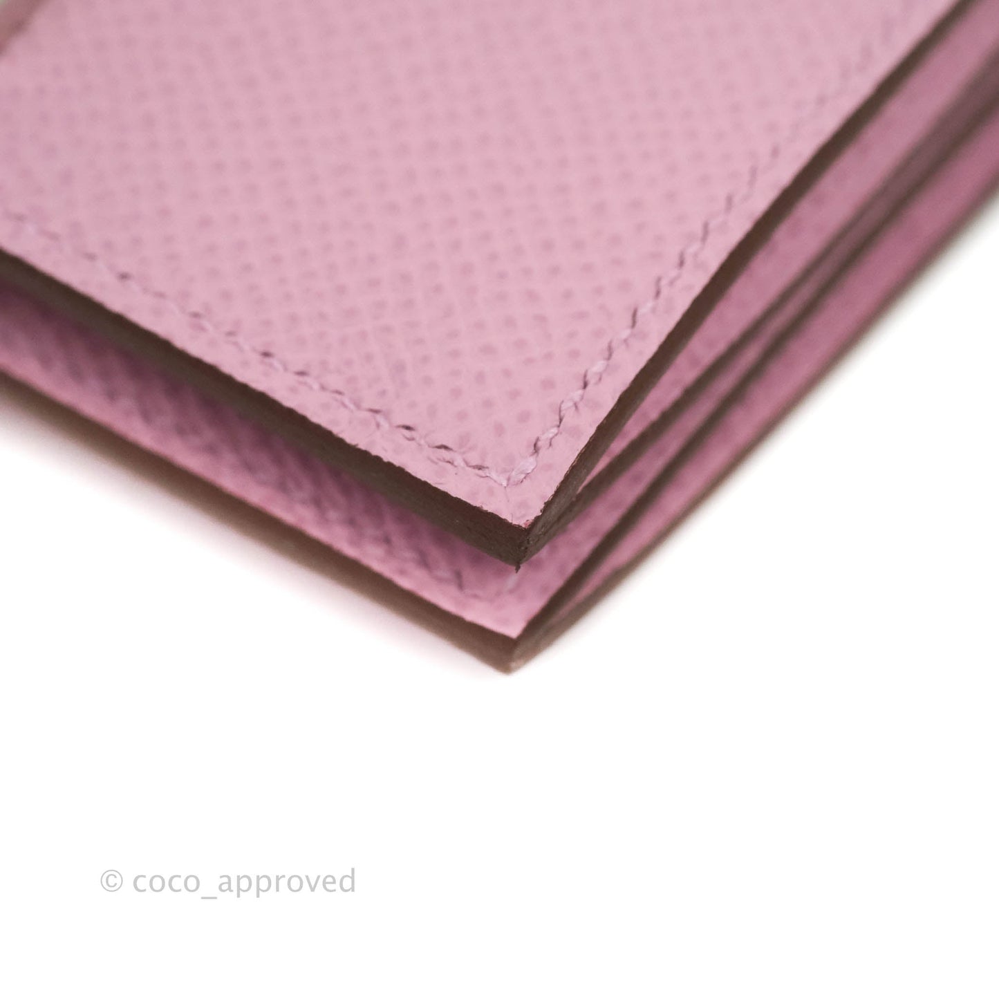 Hermes Bearn Card Holder Epsom Mauve Sylvester Palladium Hardware