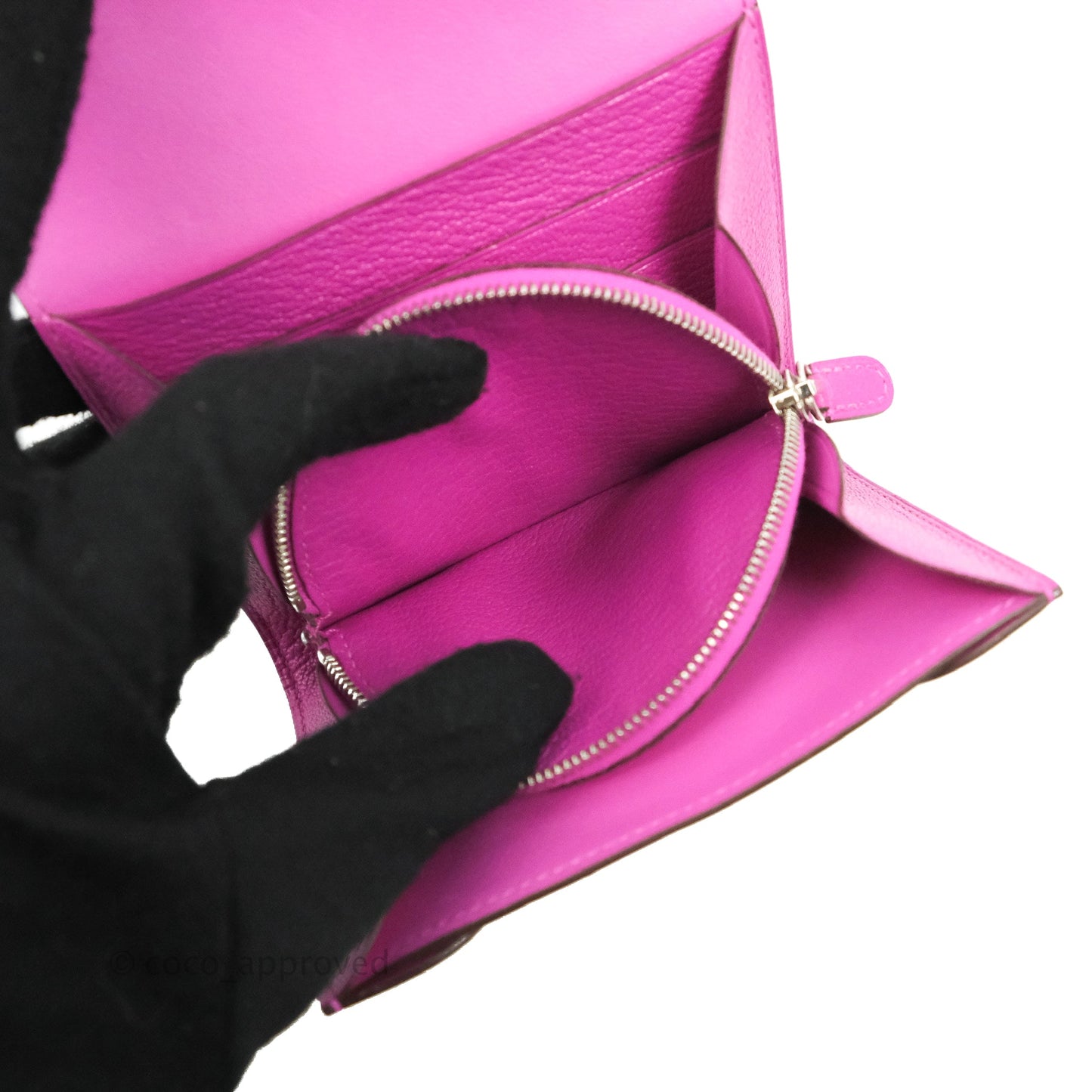 Hermes Portefeuille 1938-12 Magnolia Chevre Mysore