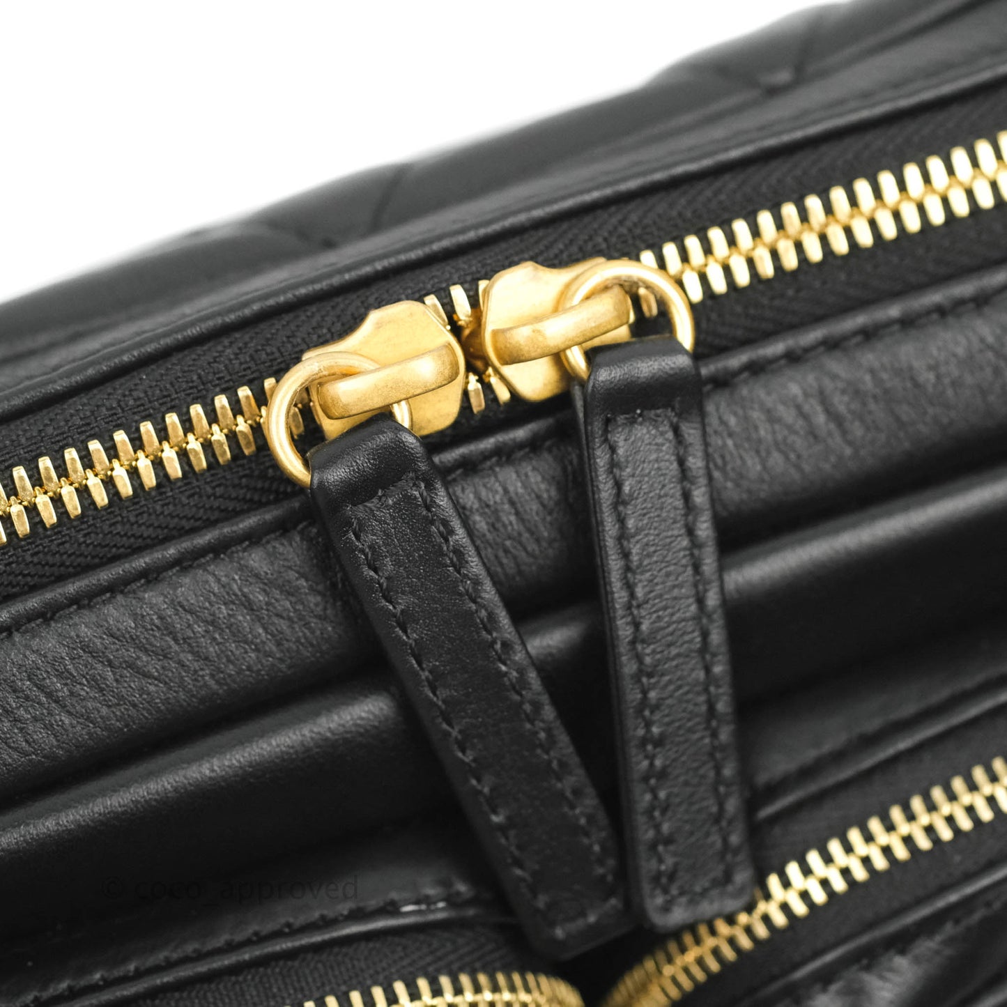Chanel Quilted Small Camera Case Black Calfskin