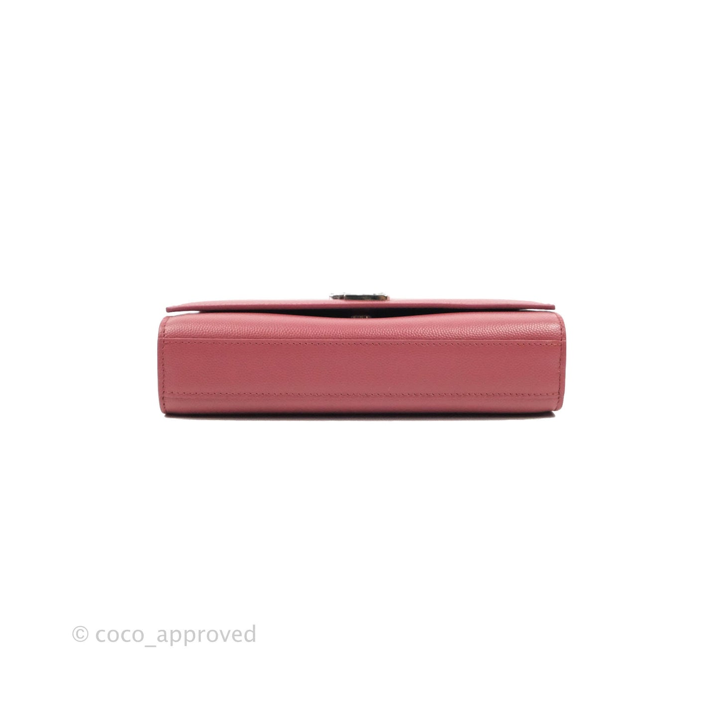 Saint Laurent New Small Classic Monogram Kate Chain Bag Mystic Rose Grained Calfskin Silver Hardware