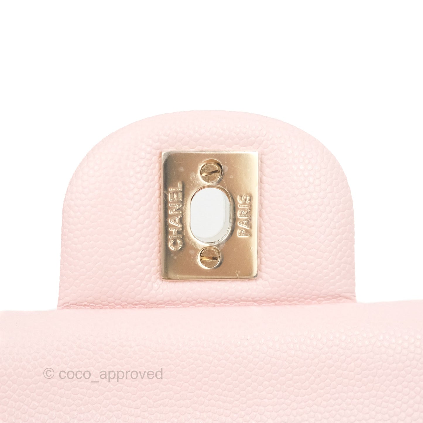 Chanel Classic M/L Medium Flap Quilted Light Pink Caviar Gold Hardware