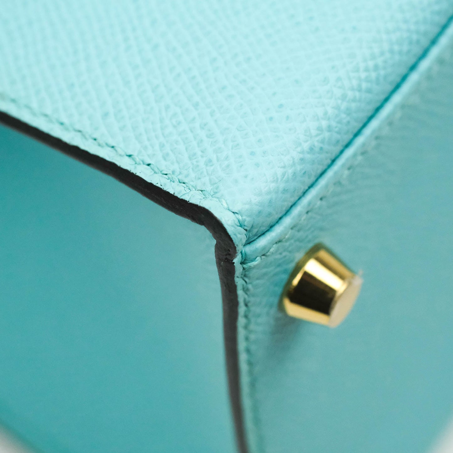 Hermès Sellier Kelly 28 Veau Epsom Bleu Atoll Gold Hardware