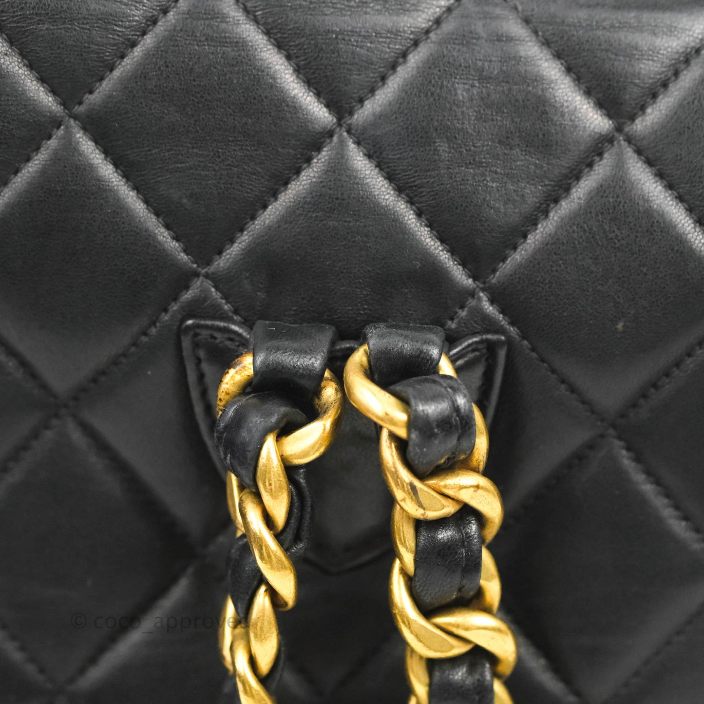 Chanel Vintage CC Duma Backpack Black Lambskin 24K Gold Hardware