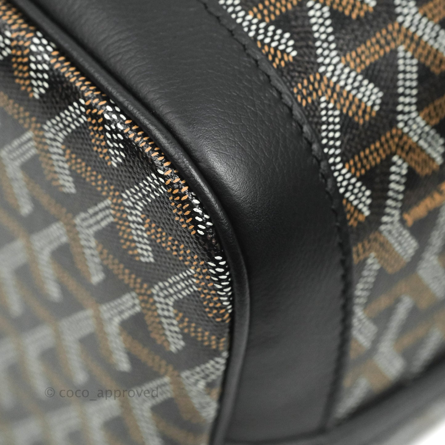 Goyard Petit Flot Black Drawstring Bucket Bag