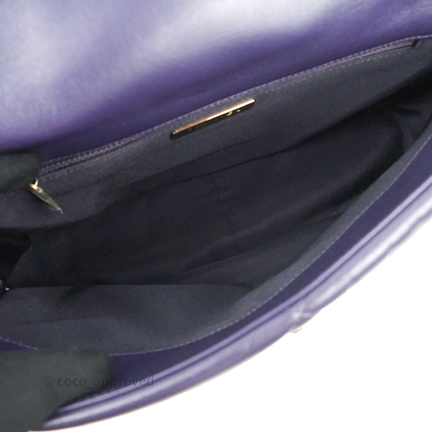 Chanel 19 Medium Dark Purple Mixed Hardware