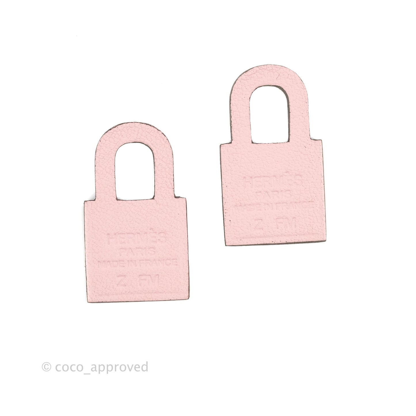 Hermès O'Kelly Earrings Pink Swift Palladium Hardware