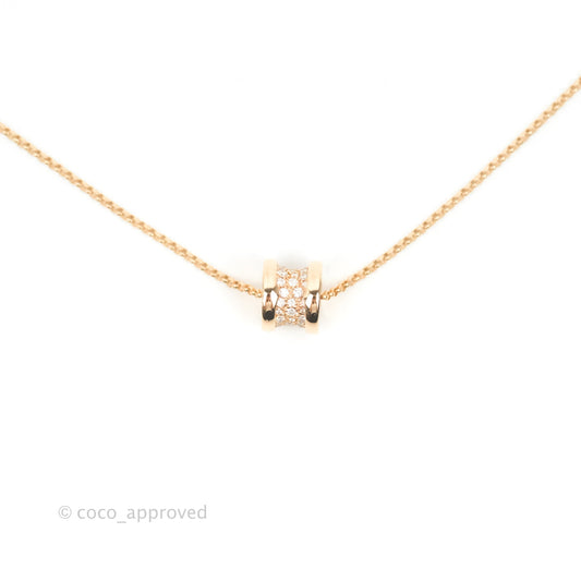 Bvlgari Mini Zero1 18K Rose Gold and Diamond Necklace