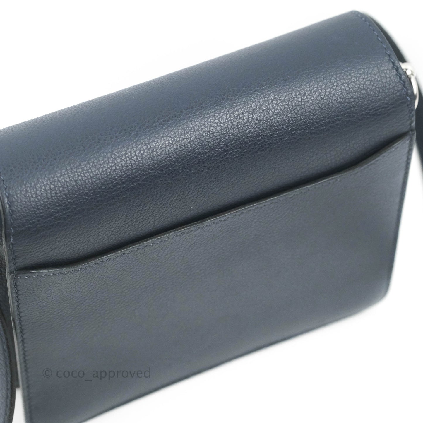 Hermès Roulis Mini 18 Bleu Nuit Evercolor Palladium Hardware
