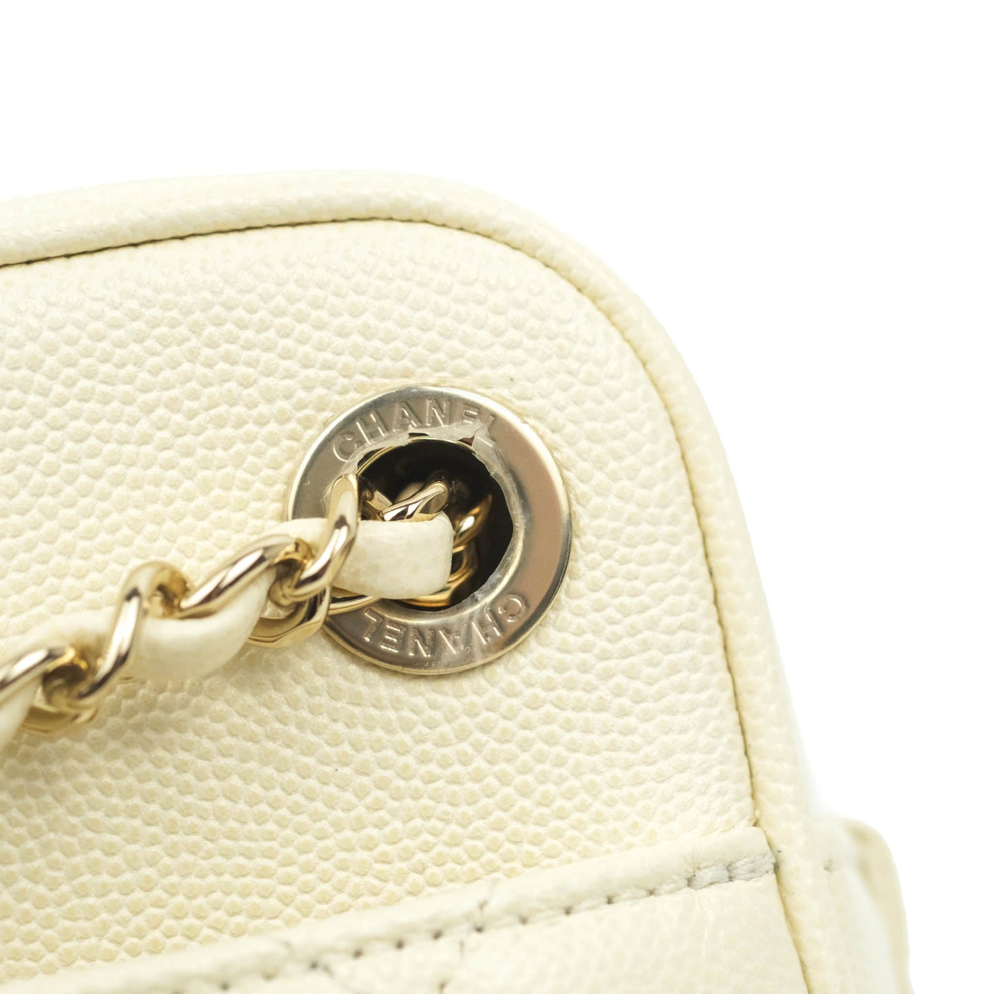 Chanel Camera Bag With Detachable Pouch Ivory Caviar Gold Hardware