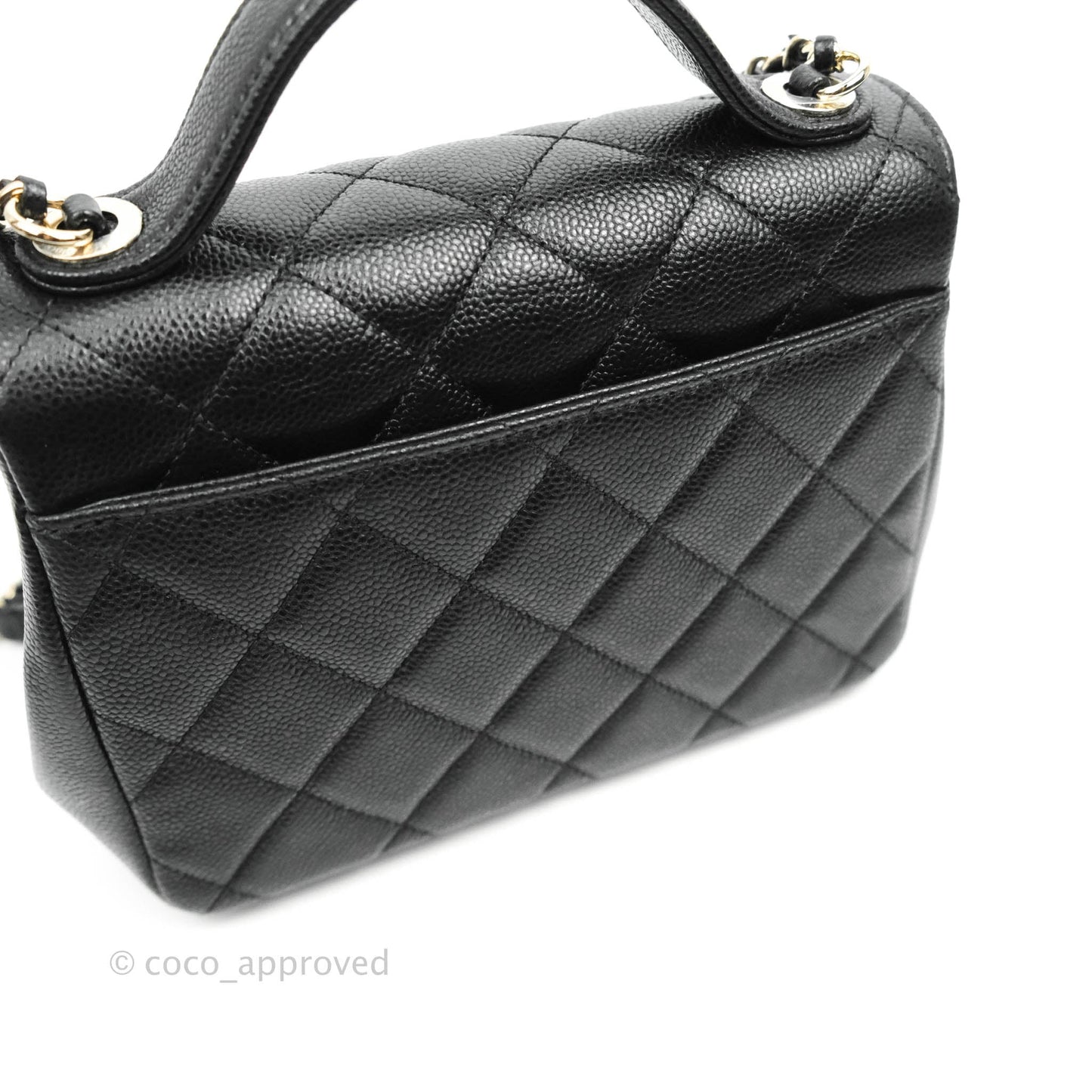 Chanel Small Business Affinity Flap Bag Black Caviar Gold Hardware