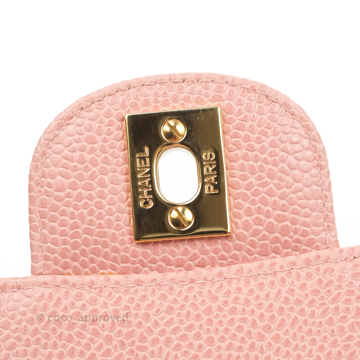 Chanel Vintage Classic M/L Medium Flap Quilted Pink Caviar 24K Gold Hardware