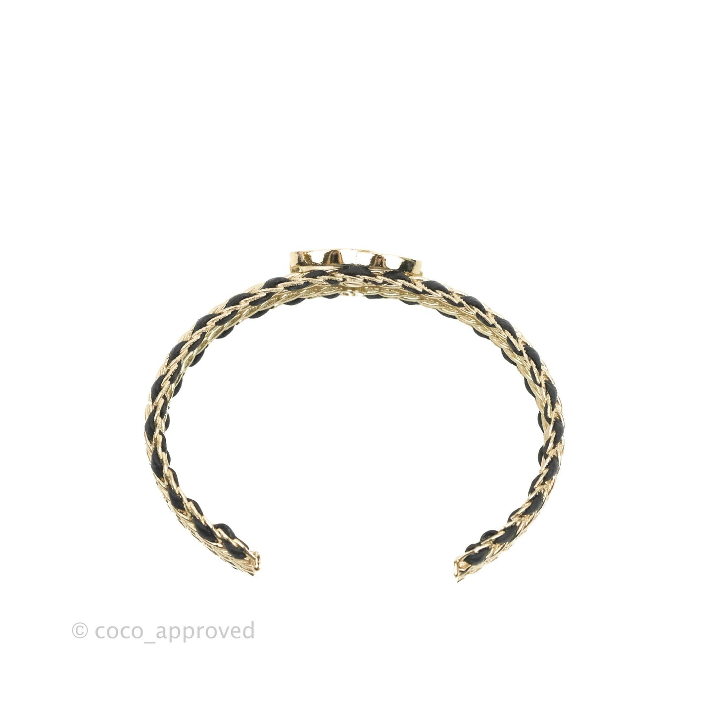 Chanel CC Crystal Bracelet Gold Tone 22S