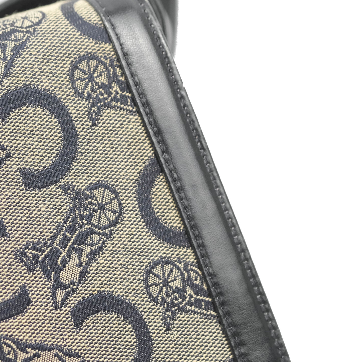 Celine Macadam Horse Carriage Bag Navy Gold Hardware
