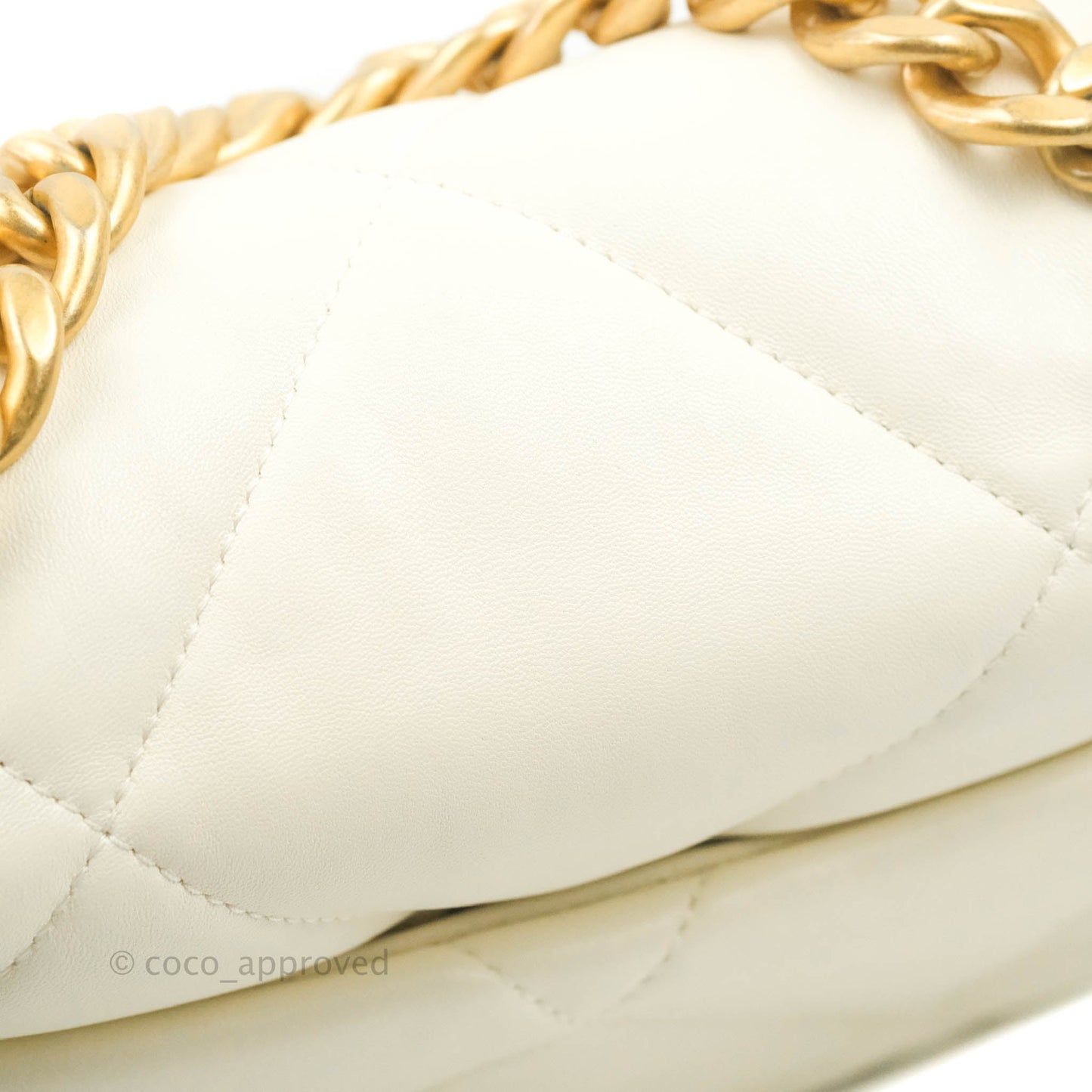 Chanel 19 Small White Mixed Hardware