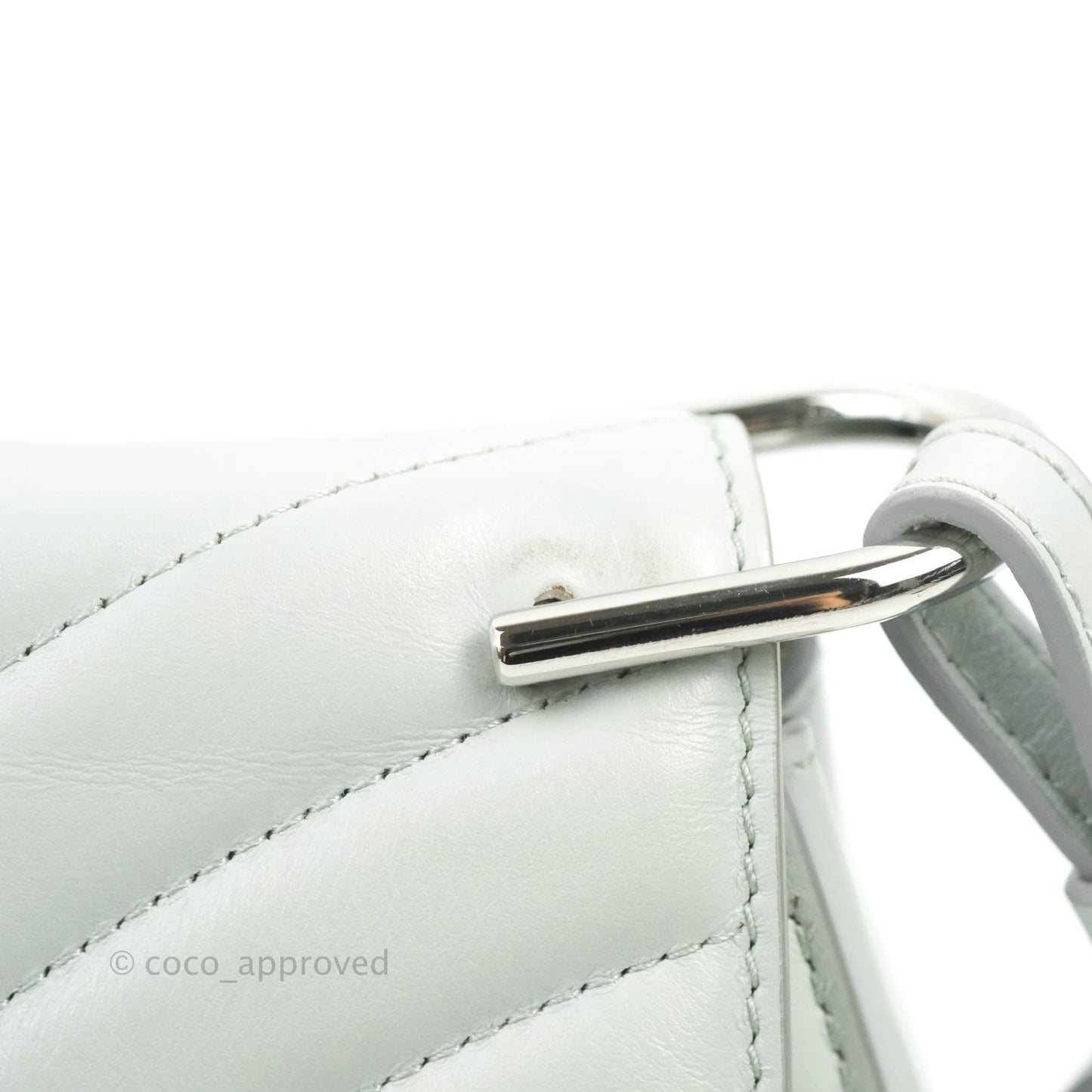 Chloe Quilted Mini Drew Bijou Crossbody Bag Airy Grey Smooth Calfskin Silver Hardware