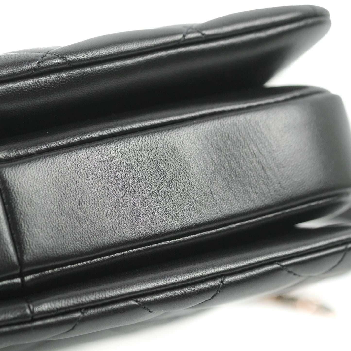 Chanel Small Trendy CC Black Lambskin Rose Gold Hardware 22C