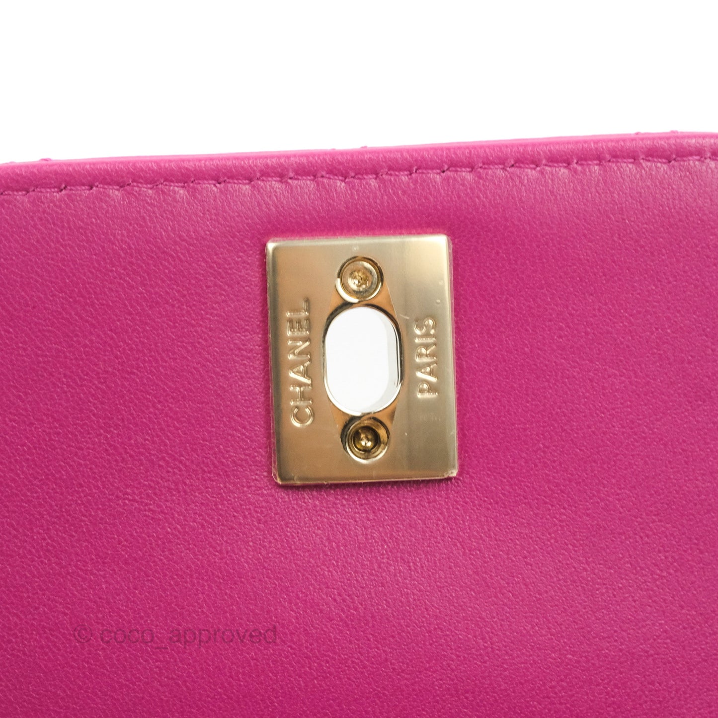 Chanel Mini Quilted Trendy CC Clutch With Chain Plum Lambskin Gold Hardware
