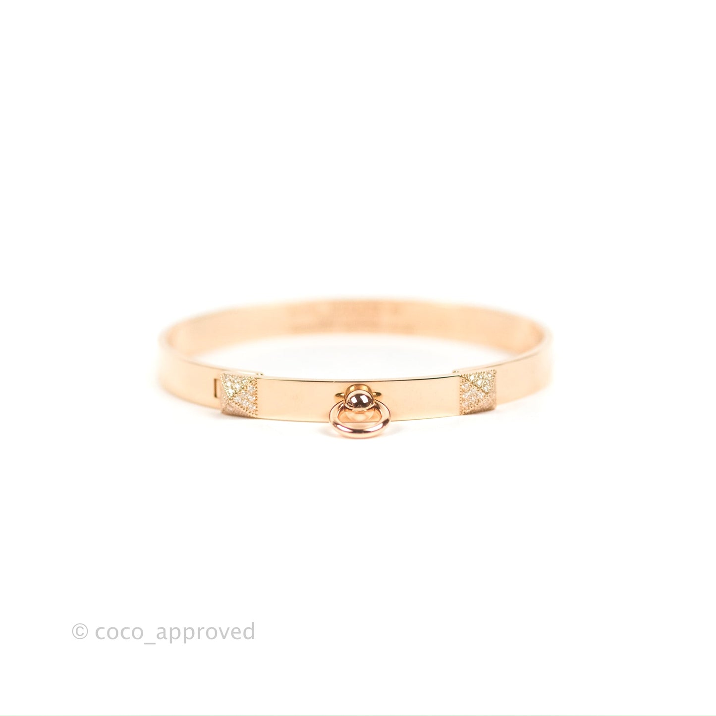 Hermès Collier De Chien Bracelet Rose Gold PM