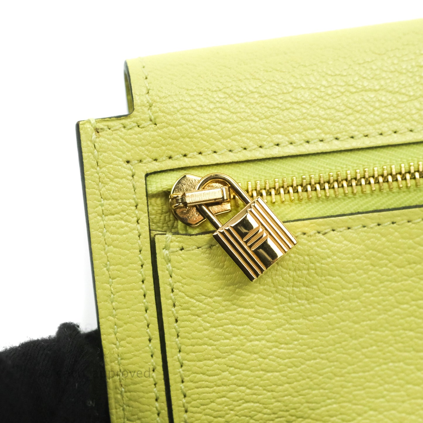Hermès Kelly Pocket Compact Wallet Chevre Mysore Jaune Bourgeon Gold Hardware