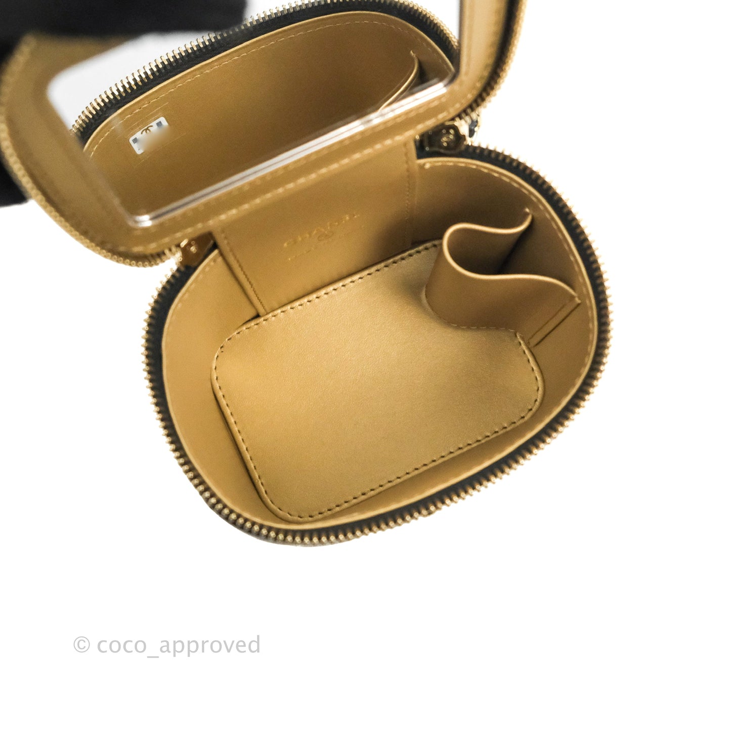 Chanel Classic Mini Vanity With CC Chain Black Lambskin Gold Hardware