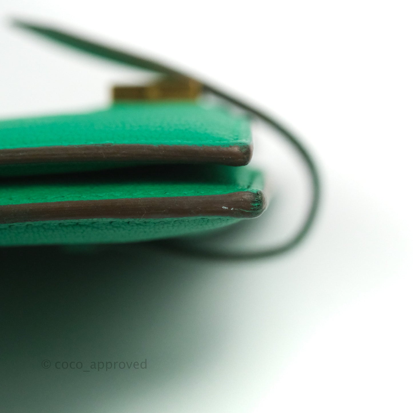 Hermes Bearn Wallet Green Chevre Mysore Gold Hardware