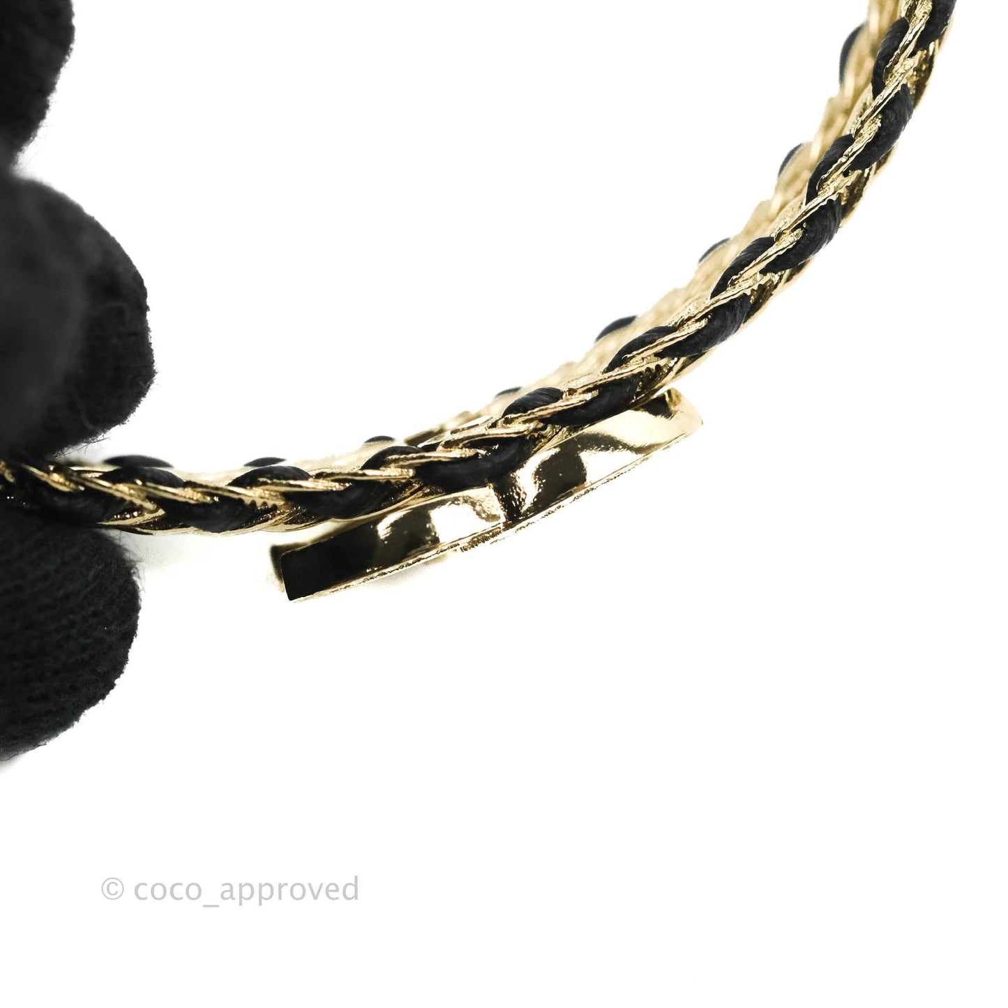 Chanel CC Crystal Bracelet Gold Tone 22S