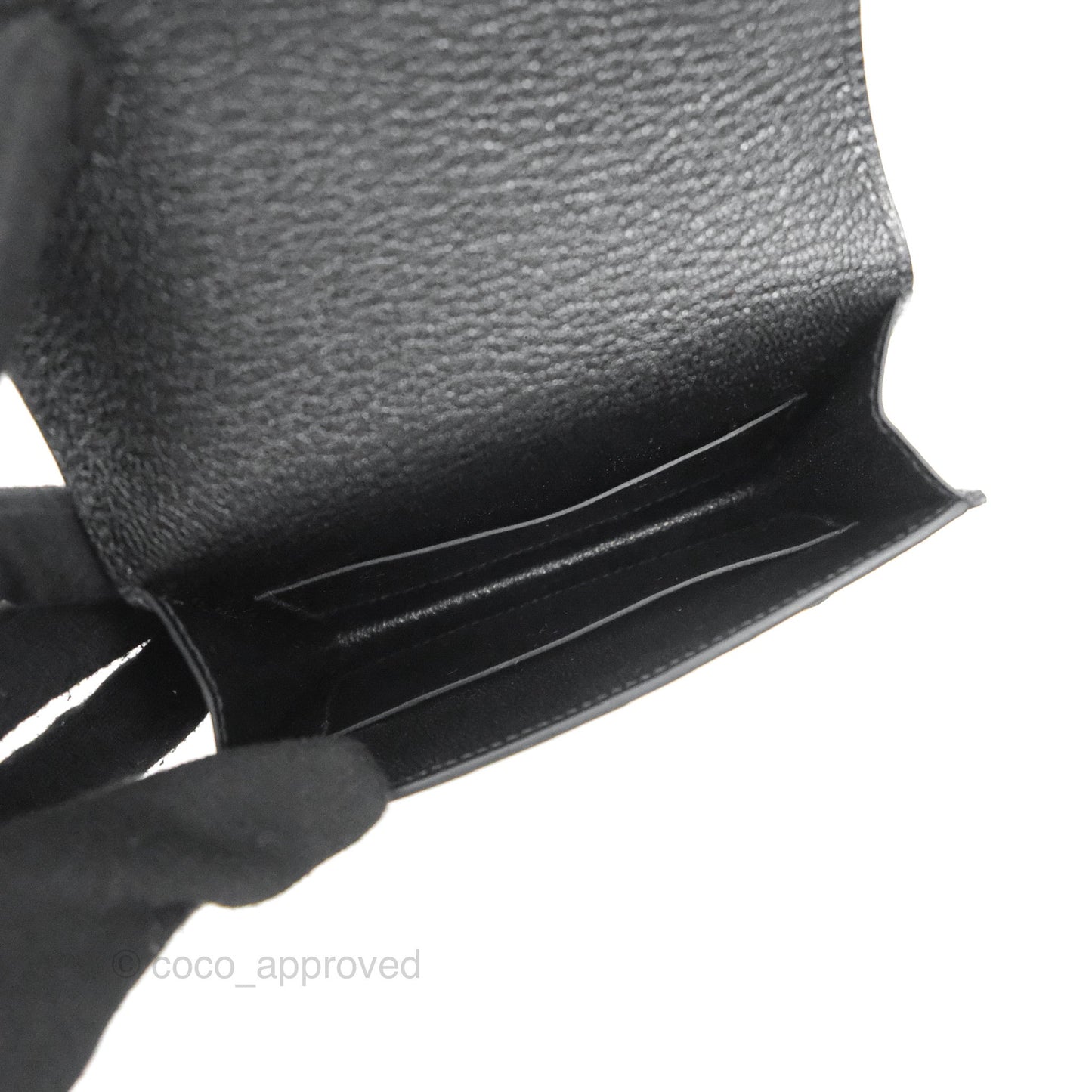 Hermès Roulis Slim Wallet Chevre Mysore Black Gold Hardware