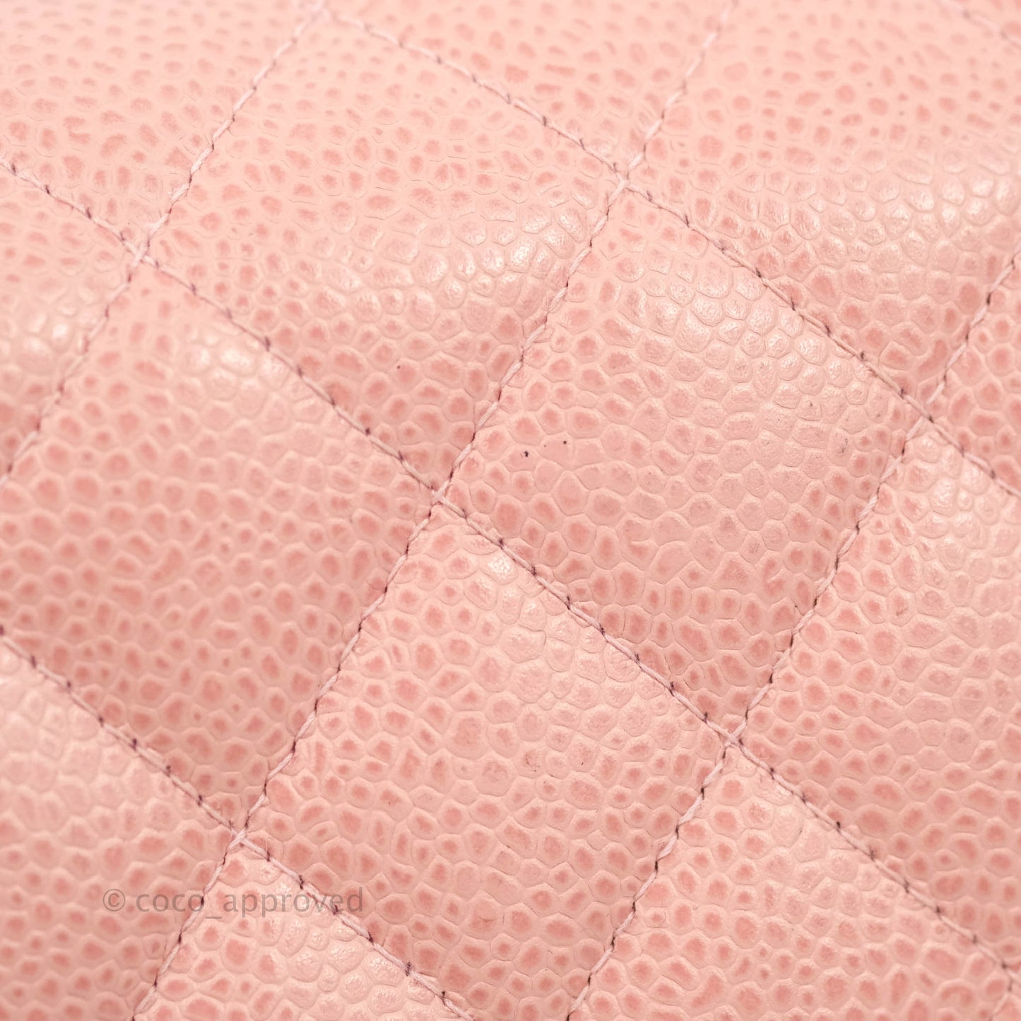Chanel Vintage Classic M/L Medium Flap Quilted Pink Caviar 24K Gold Hardware