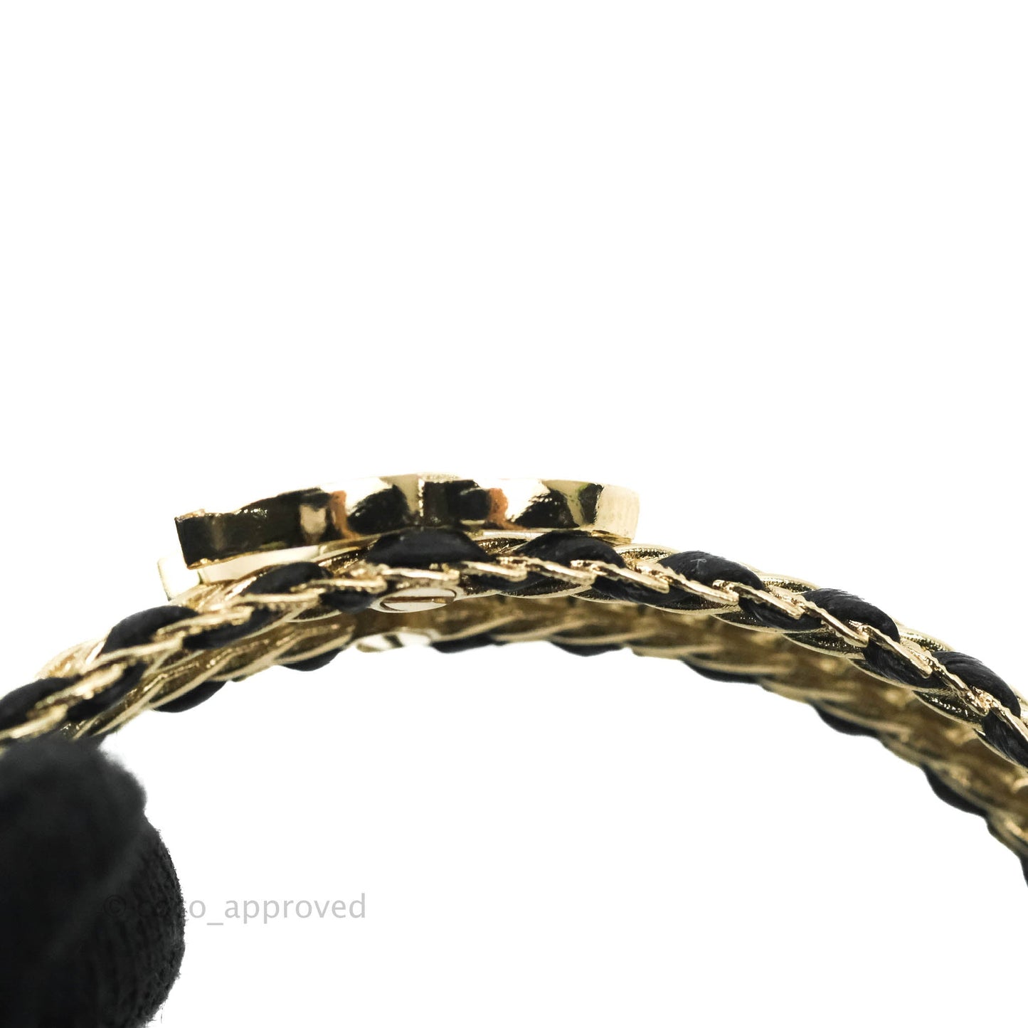 Chanel CC Crystal Bracelet Gold Tone 22S
