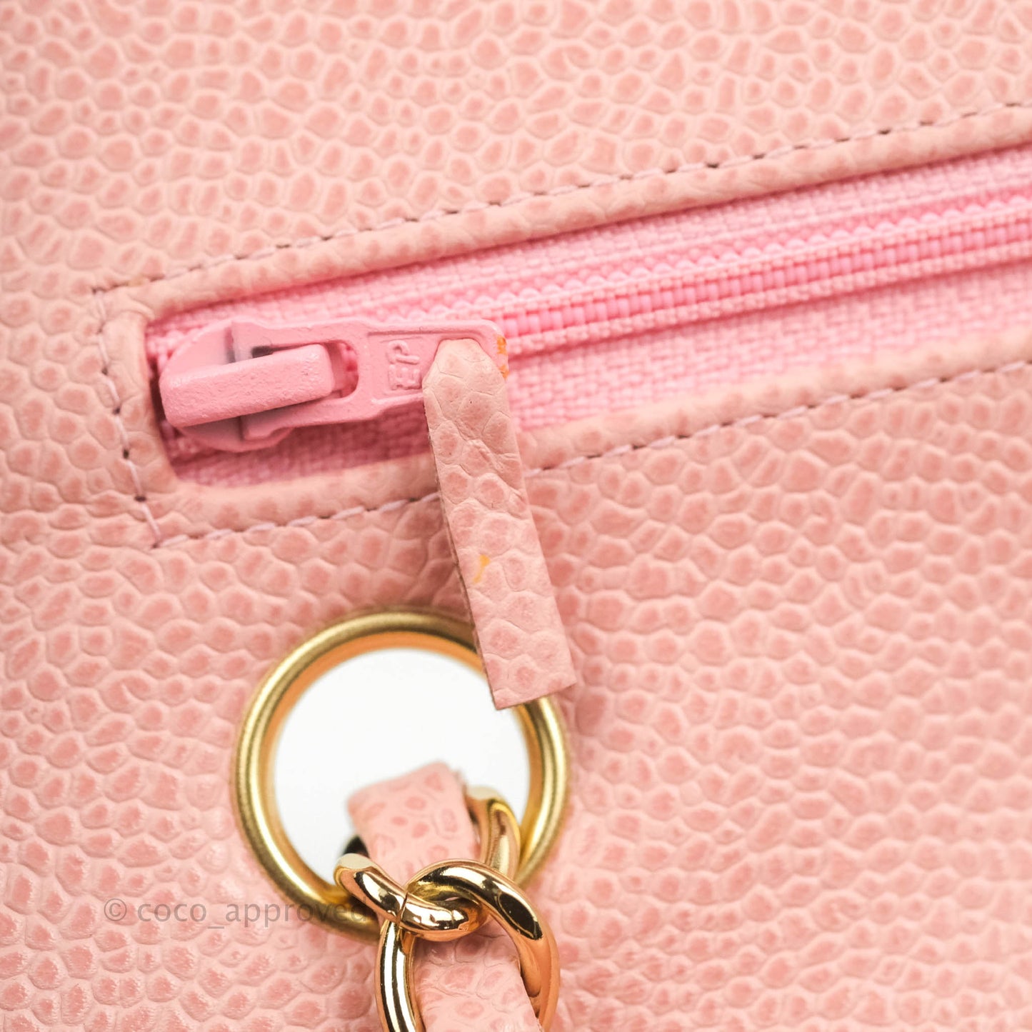 Chanel Vintage Classic M/L Medium Flap Quilted Pink Caviar 24K Gold Hardware