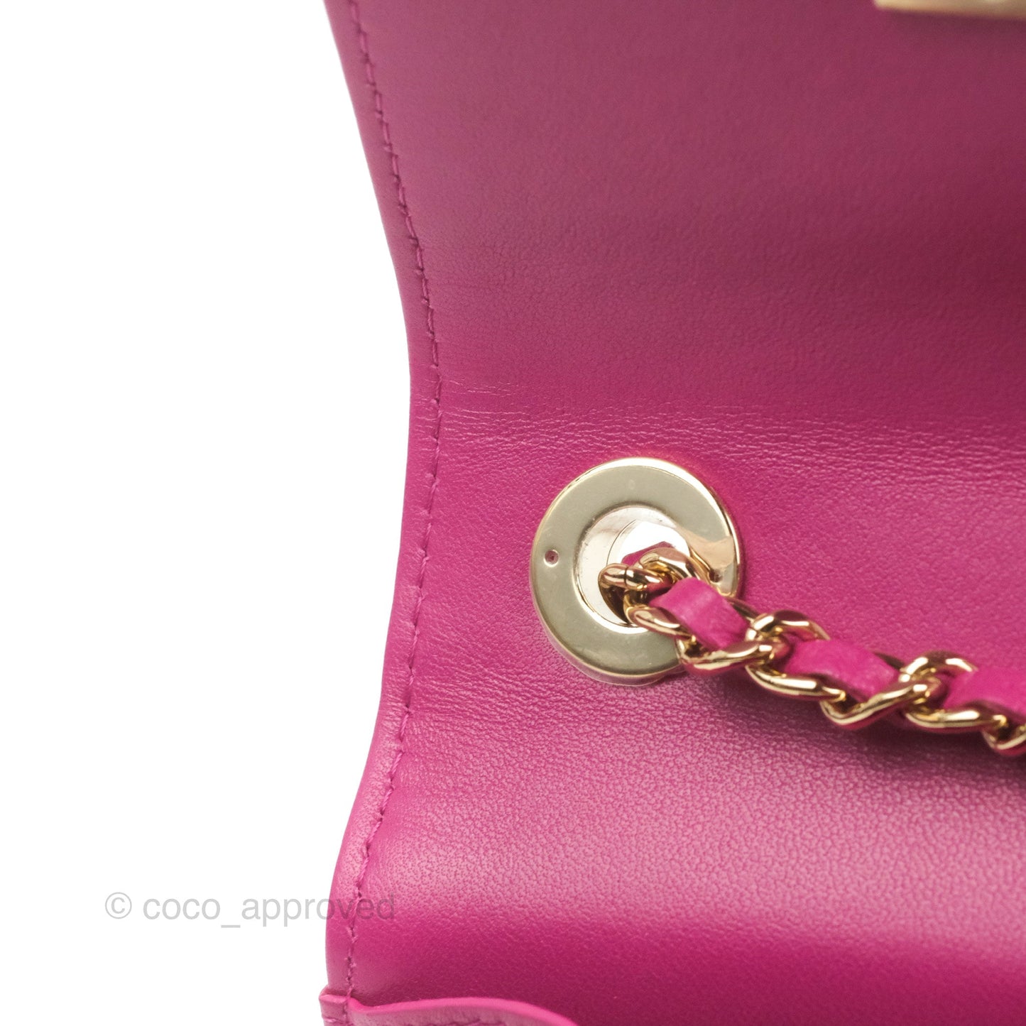 Chanel Mini Quilted Trendy CC Clutch With Chain Plum Lambskin Gold Hardware