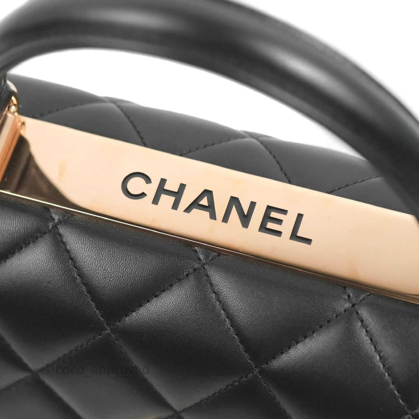 Chanel Small Trendy CC Black Lambskin Rose Gold Hardware 22C