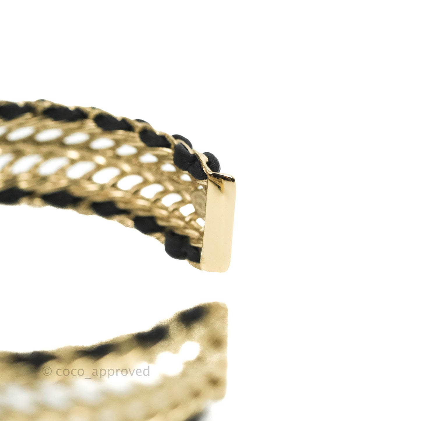 Chanel CC Crystal Bracelet Gold Tone 22S